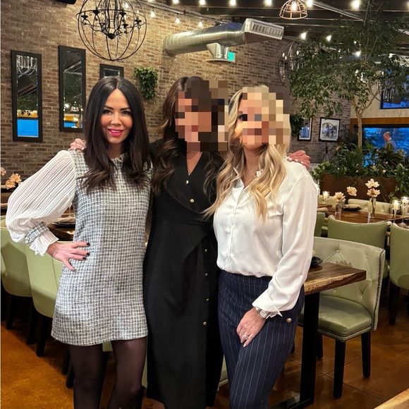 Chic Black and White Houndstooth Dress - Picture 1 of 10